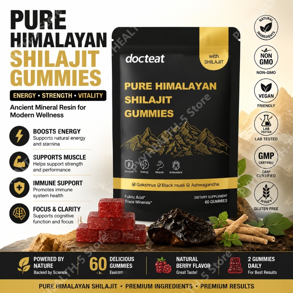 Herbal Wellness Supplement - حلوى الشيلاجيت الهيمالايي النقي مع الأشواغاندا