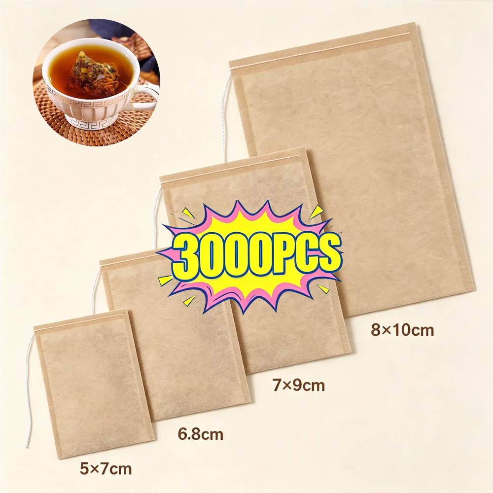 Herbal Wellness Supplement - 100/3000 قطعة من أكياس فلتر الشاي