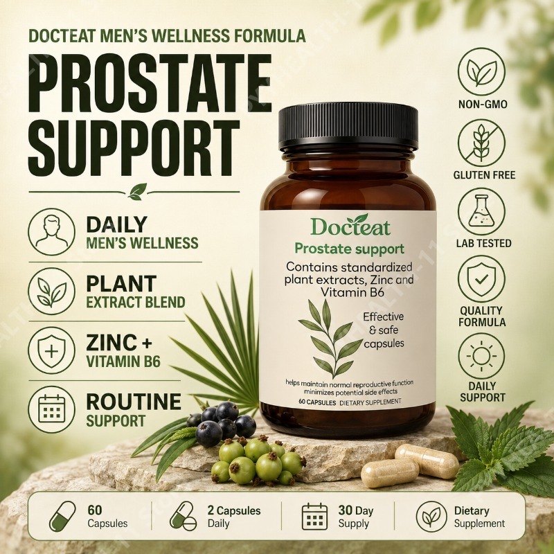 Herbal Wellness Supplement - كبسولات نخيل السوا مع جذر القراص