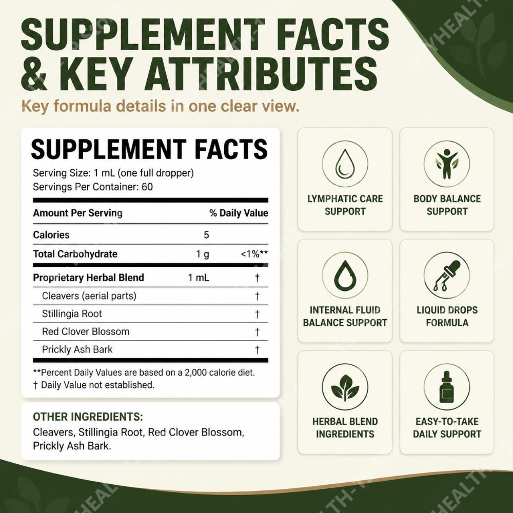 قطرات دعم الجهاز اللمفاوي من ج - مراجعة Herbal Wellness Blend وسعره