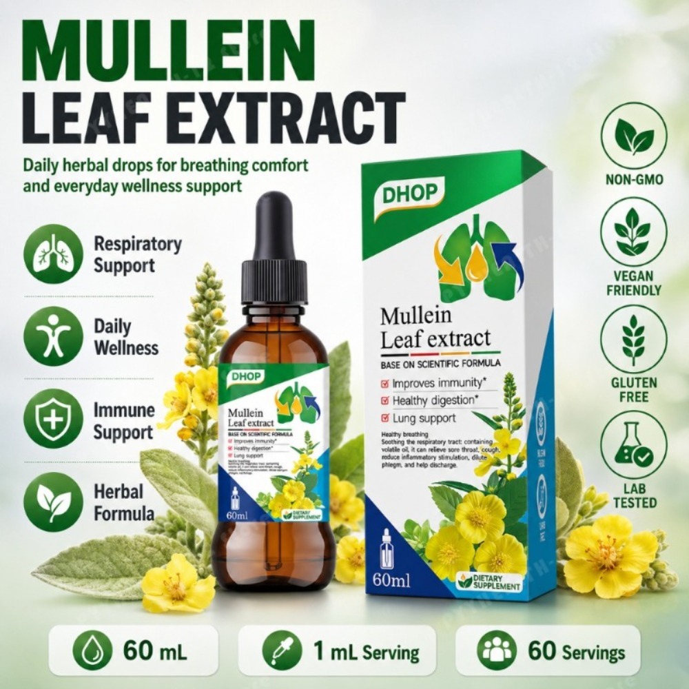 قطرات مستخلص أوراق المولين 60  - مراجعة Herbal Wellness Supplement وسعره