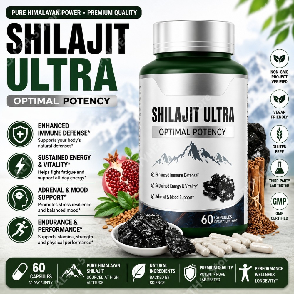 مكمل غذائي عشبي شيلاجيت 60 كبس - مراجعة Herbal Wellness Blend وسعره