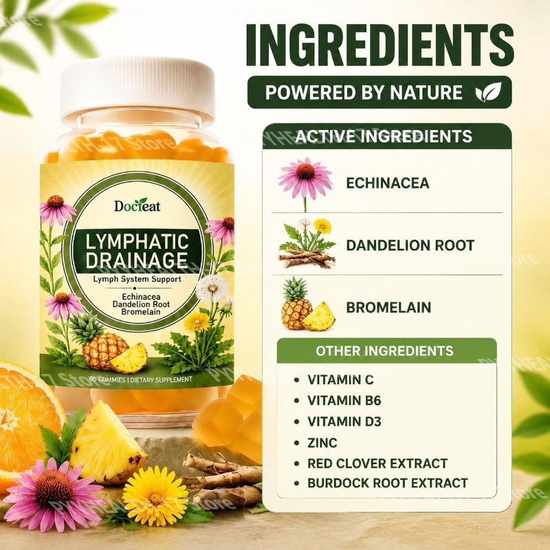 حلوى دوكتيت لدعم الجهاز اللمفا - مراجعة Herbal Wellness Supplement وسعره