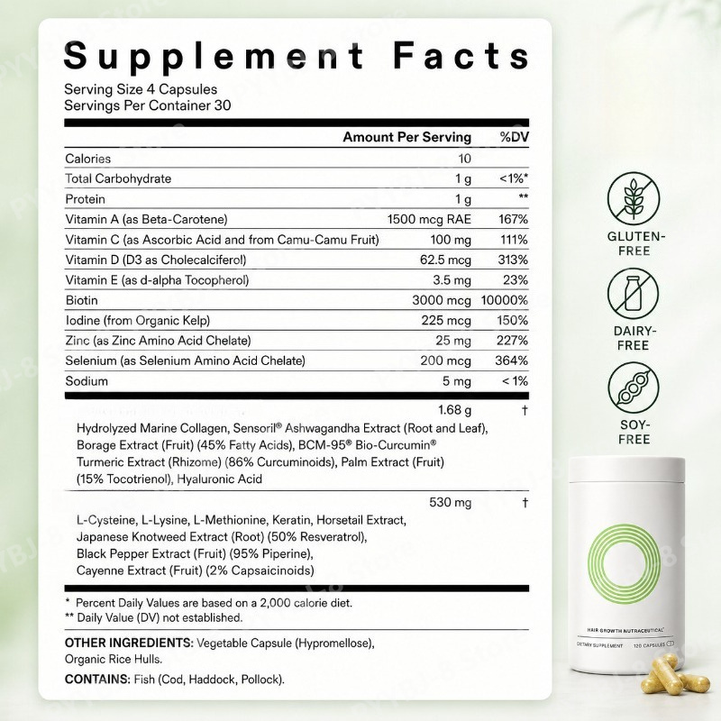 120 كبسولة لصحة شعر النساء تحت - مراجعة Herbal Wellness Blend وسعره